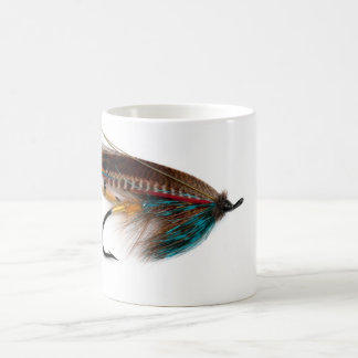 Café Os salmões impetuosos de Brown voam a caneca