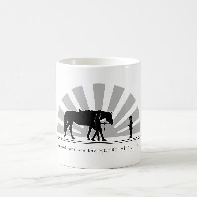 Café Os voluntários são o CORAÇÃO de Equi-Ed: Caneca (Centro)