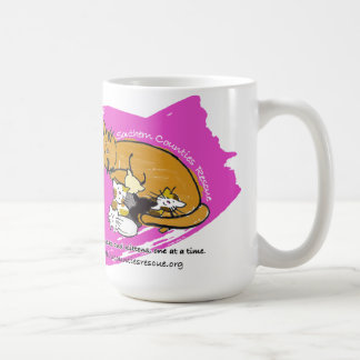 Café ou caneca de viagem (logotipo cor-de-rosa do