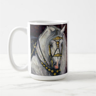 Café Ouro espanhol - garanhão andaluz - caneca de caf