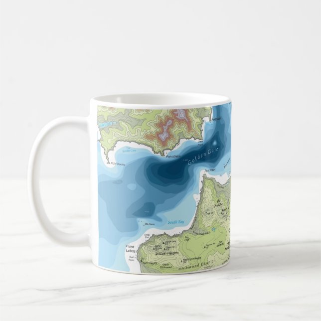 Café Ouro Gate e caneca de São Francisco (Esquerda)