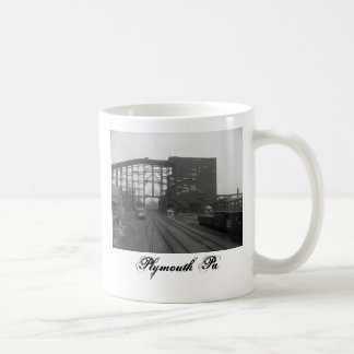 Café Pa de Plymouth. Caneca do disjuntor de carvão
