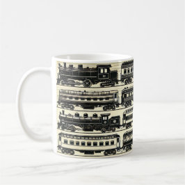 Café Padrão de Trem a Vapor Vintage | Caneca de Estrada