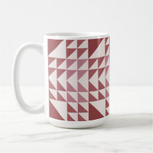 Padrão Geométrico de Colcha Rosa Empoeirado Caneca