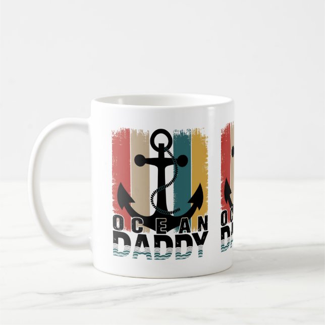Café Pai oceânico | Caneca de Tema Náutico para Adormec (Esquerda)