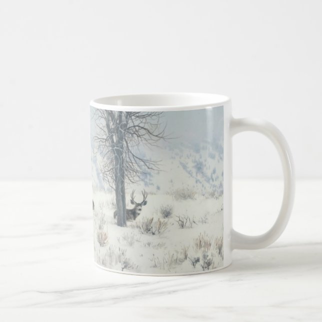 Café Paisagem do inverno de Andrew Denman com caneca (Direita)