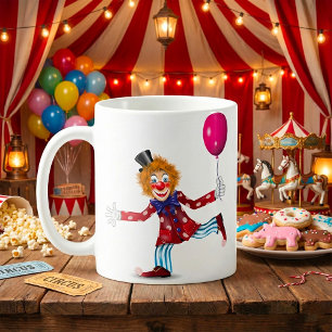 Café Palhaço Com Uma Caneca De Balão