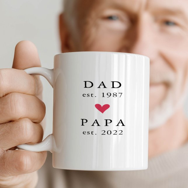 Café Papai Moderno | Papa Ano de Fundação. Caneca de Ca (Criador carregado)