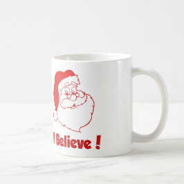 Café Papais noeis Eu Acredito Na Caneca De Natal