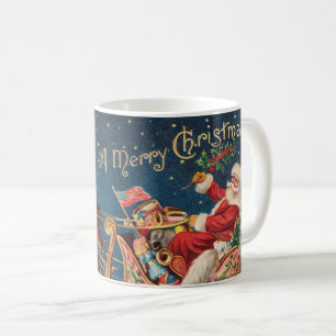 Café Papais noeis Patrióticos Pequena Caneca de Natal F