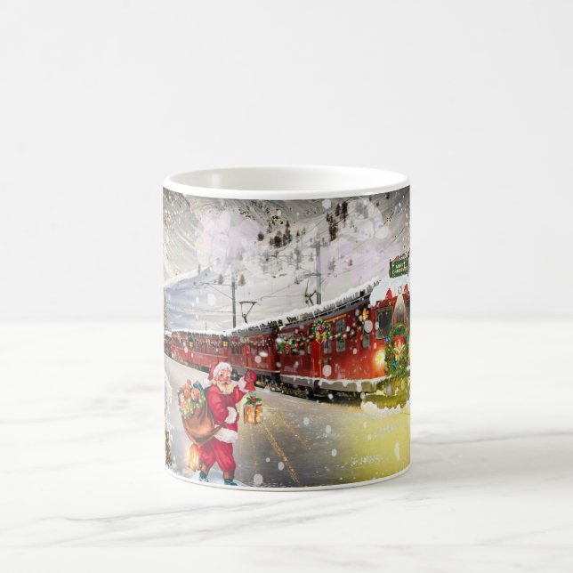 Café Papais noeis Treinam Mug, Caneca de Natal, Comboio (Centro)