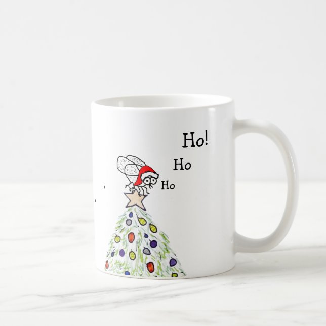 Café Papais noeis Voam Ho Ho Ho A Caneca de Natal (Direita)