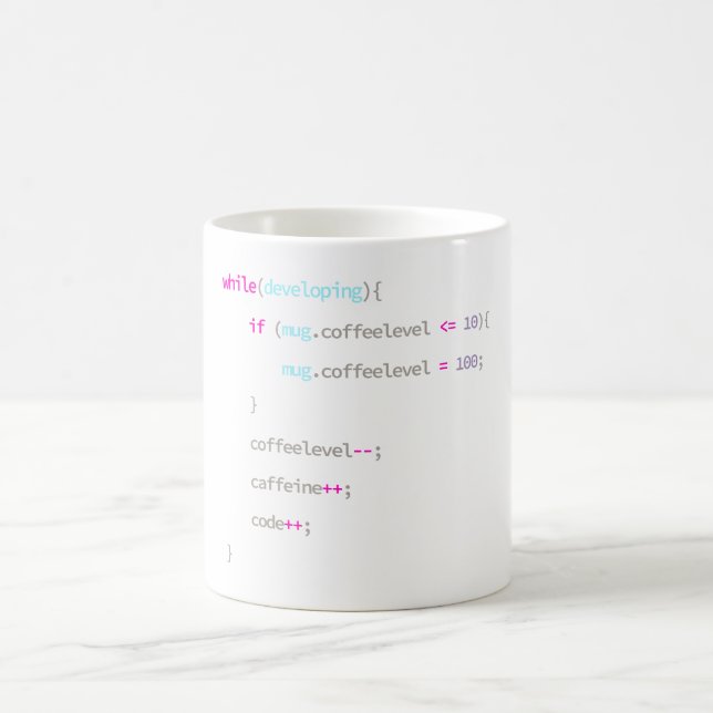 Café para codificar - a caneca do programador (Centro)