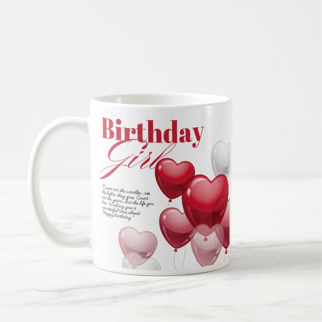 Café para designer de aniversariante/ Caneca de ch (Esquerda)
