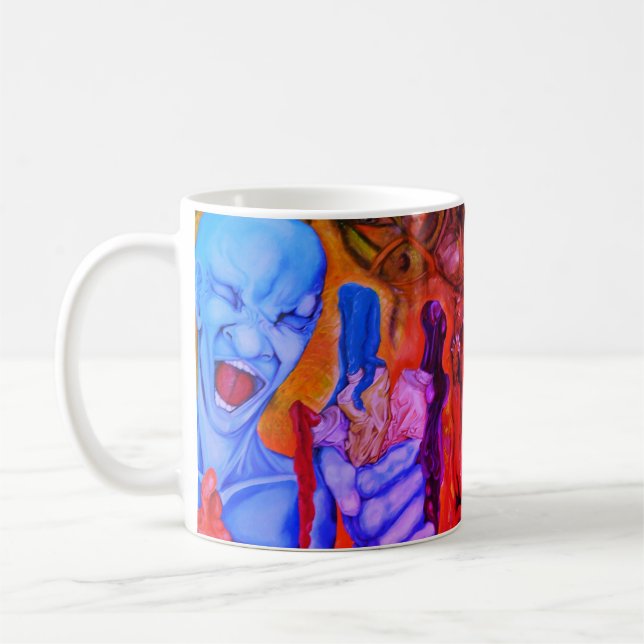 Café Para eu sou caneca grande de artista (Esquerda)
