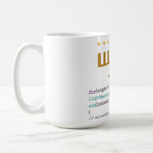Café para (noite = 1; noite <= 8; noite++) Caneca de Ha