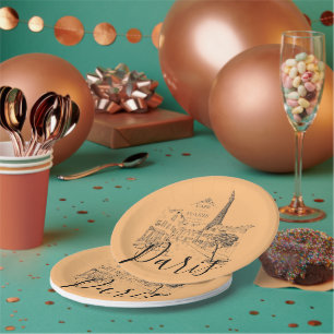 Cafe Paris Pratos de Papel