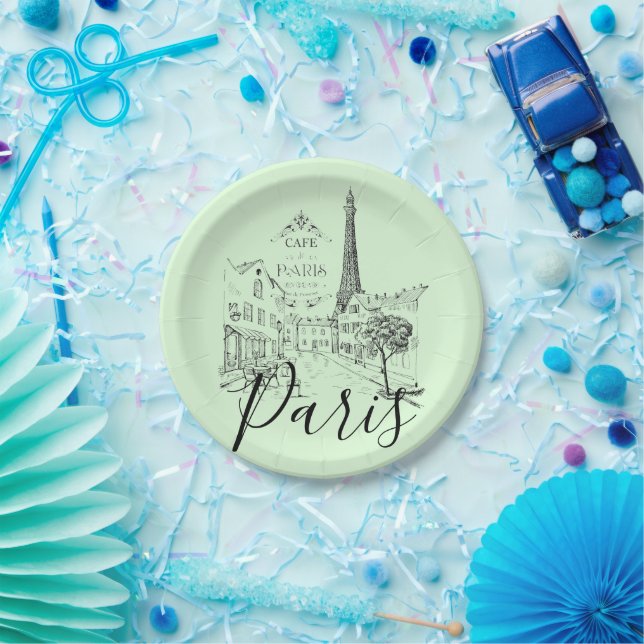 Cafe Paris   Pratos de Papel (Festa)