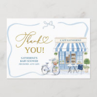 Café parisiense coquette - Cartões de agradeciment