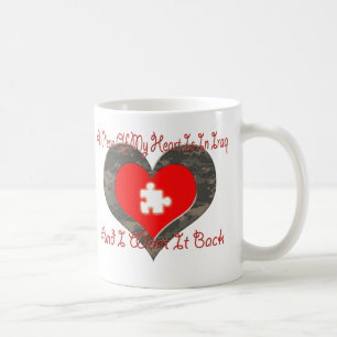 Café Parte de coração na caneca de Iraque