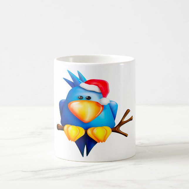 Café Pássaro em uma caneca de Papai Noel (Criador carregado)