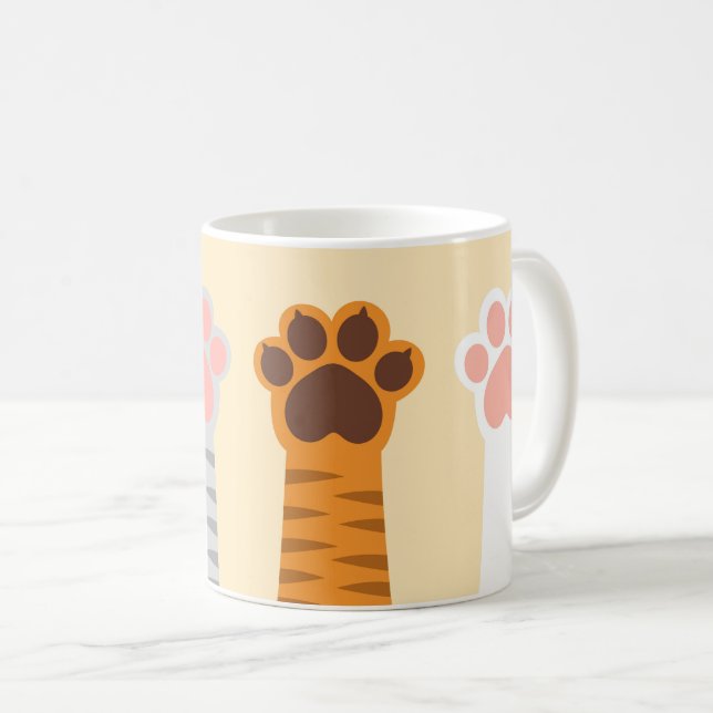 Café Pata de gato na caneca (Frente Esquerda)