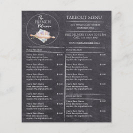 Cafe Patisserie Bakery Menu de Compras Comerciais