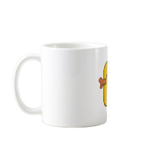 Pato de borracha caneca branca clássica de 325 ml