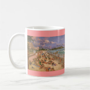 Café Paul McGehee "a praia caneca havaiana de Waikiki"