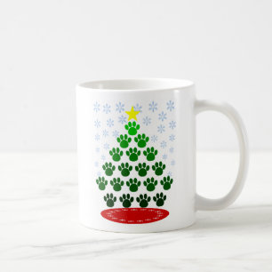 Café Paw imprime caneca de Natal