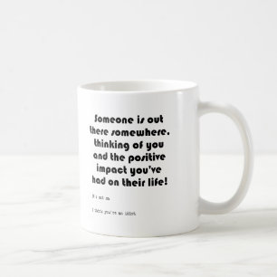 Café Pensamento de você caneca engraçada