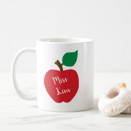 Café Personalize o professor de maçã que doa caneca de 