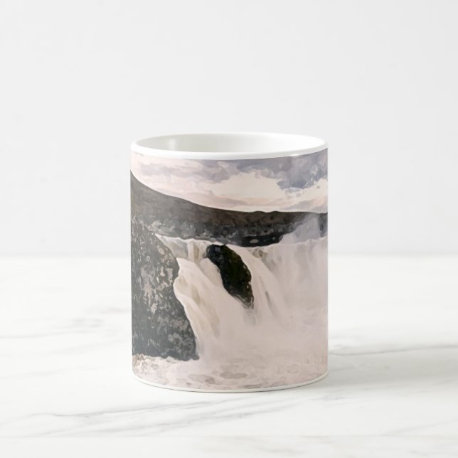 Café Pintura da caneca da cachoeira de Sigalda (Centro)