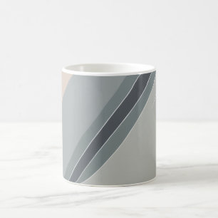Café pintura de design minimalista com caneca de linha