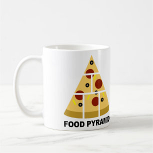 Café Pizza Comida Pirâmide Engraçada Mug ou Caneca de v