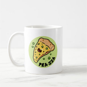 Café Pizza de Pea-zza Cuta Pizza Vegetal Caneca