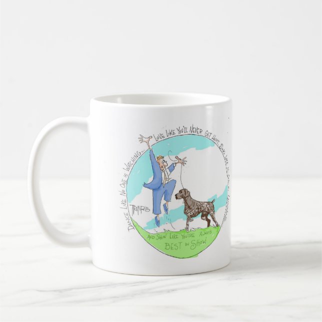 Café Ponteiro de cabelos curtos alemão - CANECA (Esquerda)