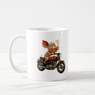 Café porco em uma caneca de porco