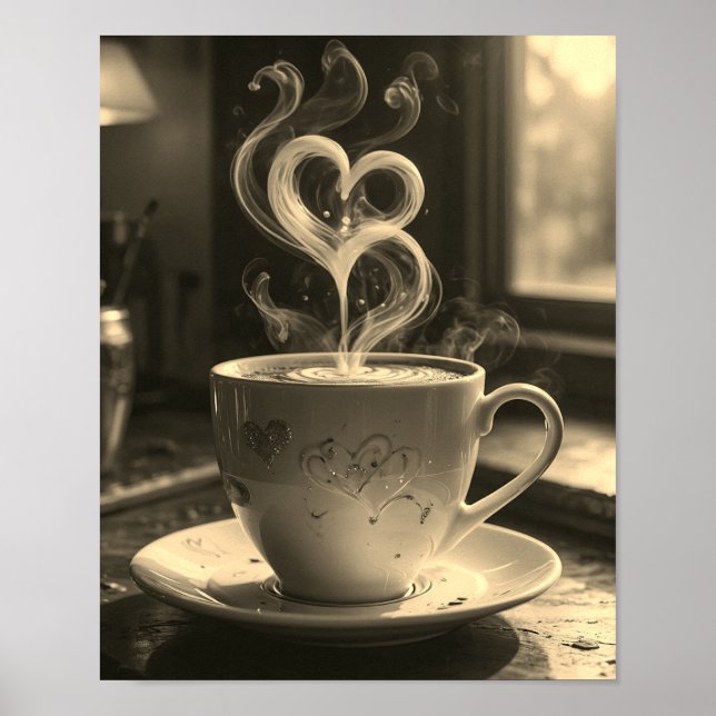 Café poster de arte moderna (Frente)