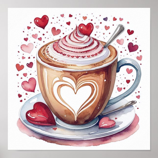 Café poster de arte moderna (Frente)