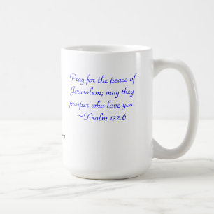 Café Pray para a caneca de Jerusalem