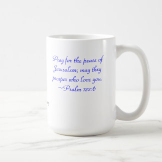 Café Pray para a caneca de Jerusalem