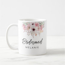 Presente Caneca Floral Rústico Moderno de Dama de 