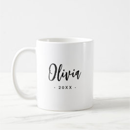Café Presente Caneca Moderna Dama de Honra | Preto Bran
