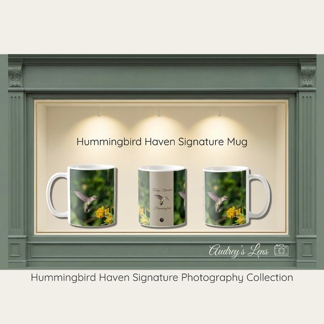 Café Presente de Caneca da Natureza Hummingbird Haven (Criador carregado)