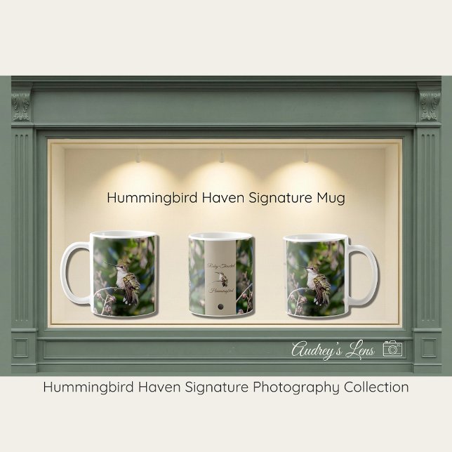 Café Presente de Caneca da Natureza Hummingbird Haven (Criador carregado)