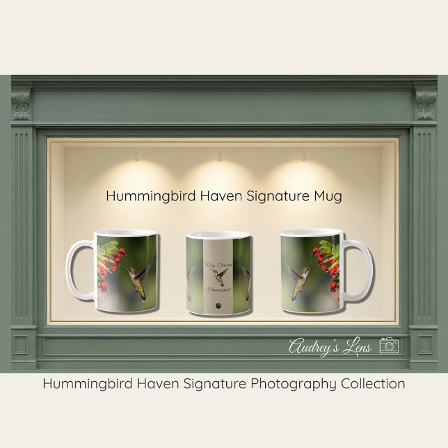 Café Presente de Caneca da Natureza Hummingbird Haven (Criador carregado)
