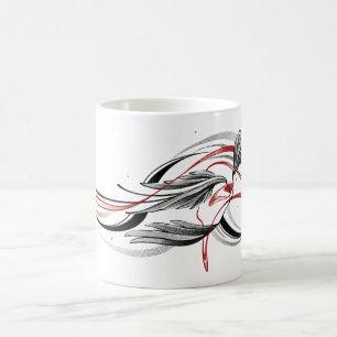 Café presente de caneca única de arte de asa