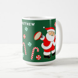 Café Presente de Férias de Rugby Personalizado Caneca d