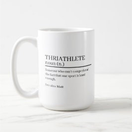 Café Presente definição de triatleta, caneca definição 